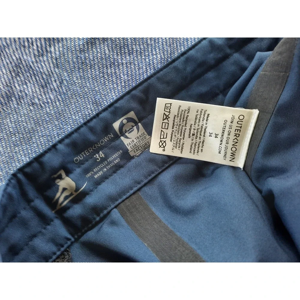 Outerknown Apex Boardshorts Mens 34 Navy  Blue Recycled Polyester Swim Trunks